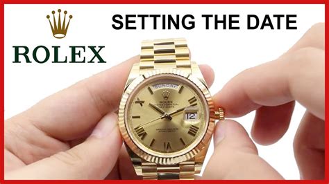 rolex day date single quickset|how to adjust Rolex time.